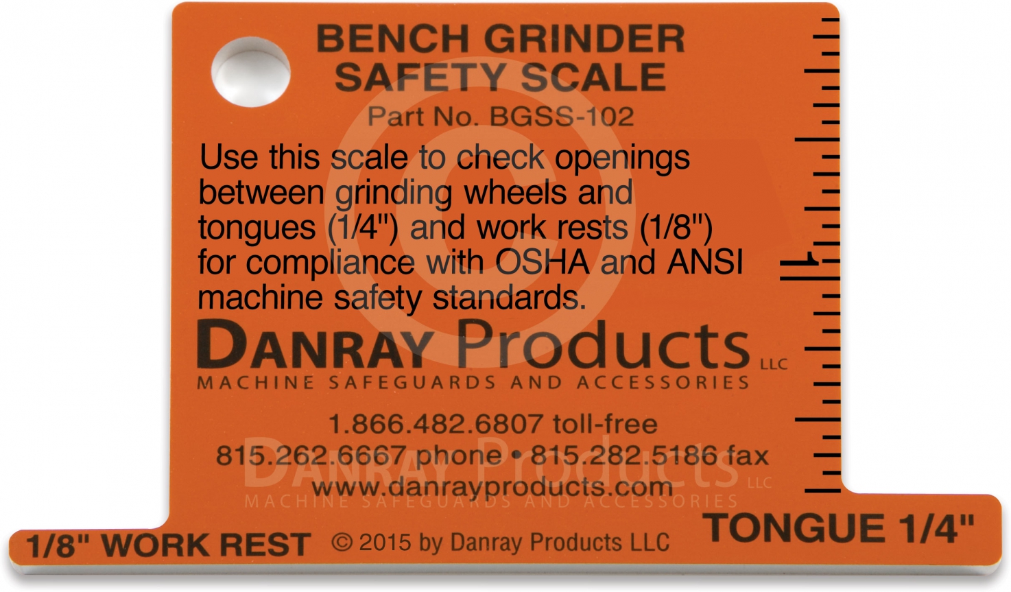 Bench Grinder Safety Scale | Danray Products